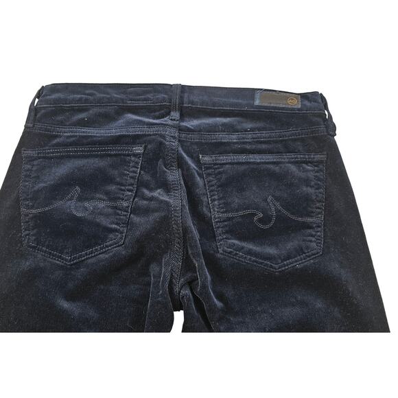AG the Stevie Slim Straight navy blue corduroy sz 26 EUC career business casual - Picture 4 of 9
